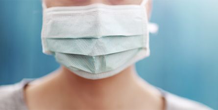 person with face mask