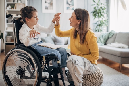 child in wheelchair
