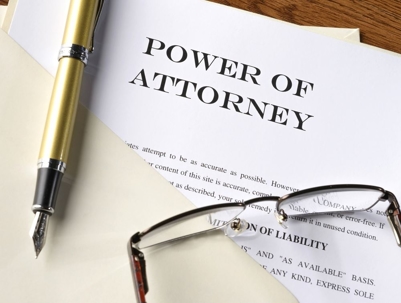 power of attorney paper and pen